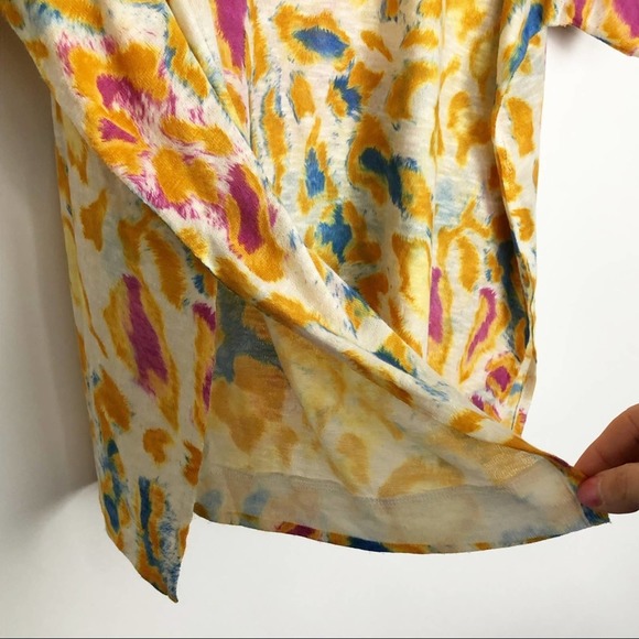 Nally & Millie Colorful Animal Print Oversized Short Sleeve Top Small Medium - Picture 4 of 7